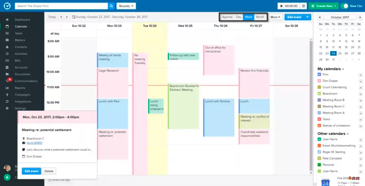 Legal calendaring