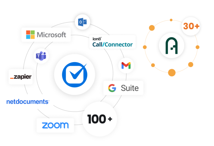 Actionstep comparison with Clio, showing how many more integrations Clio has