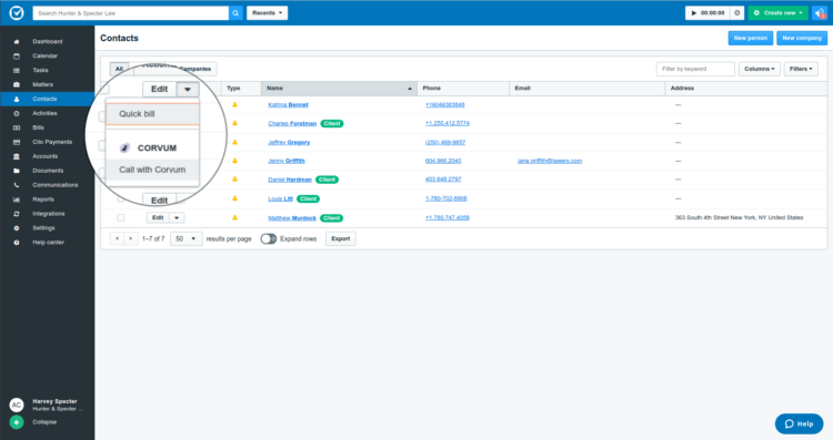 Corvum Integration for Clio | Clio