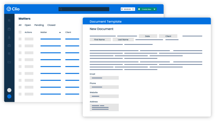 Matter Dashboard & Document Template