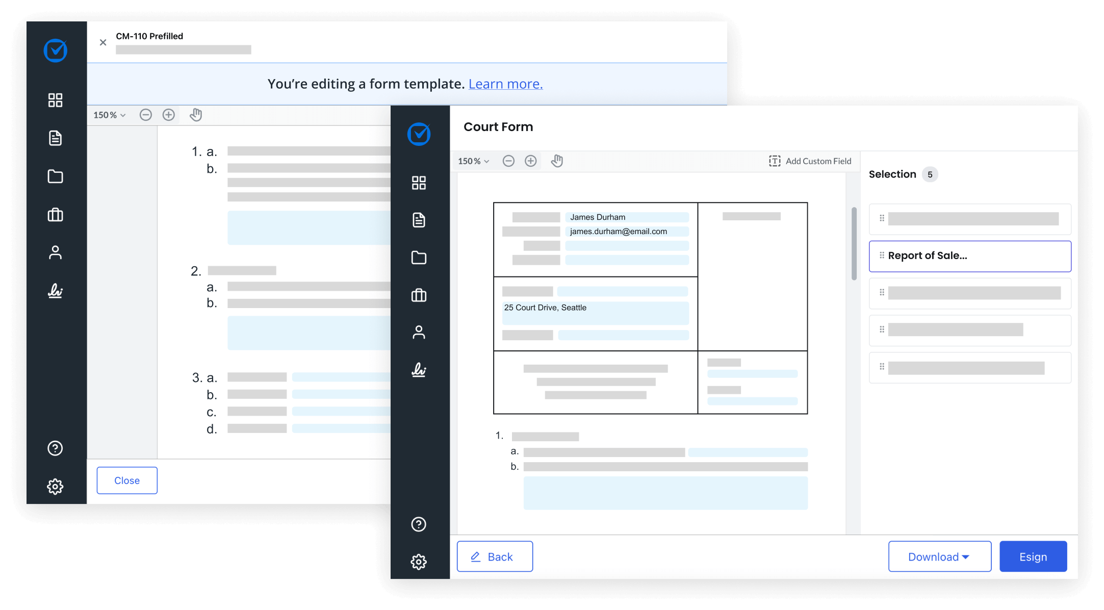 Clio Draft Templates and Court Forms